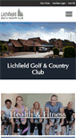 Mobile Screenshot of lichfieldgolfandcountryclub.com